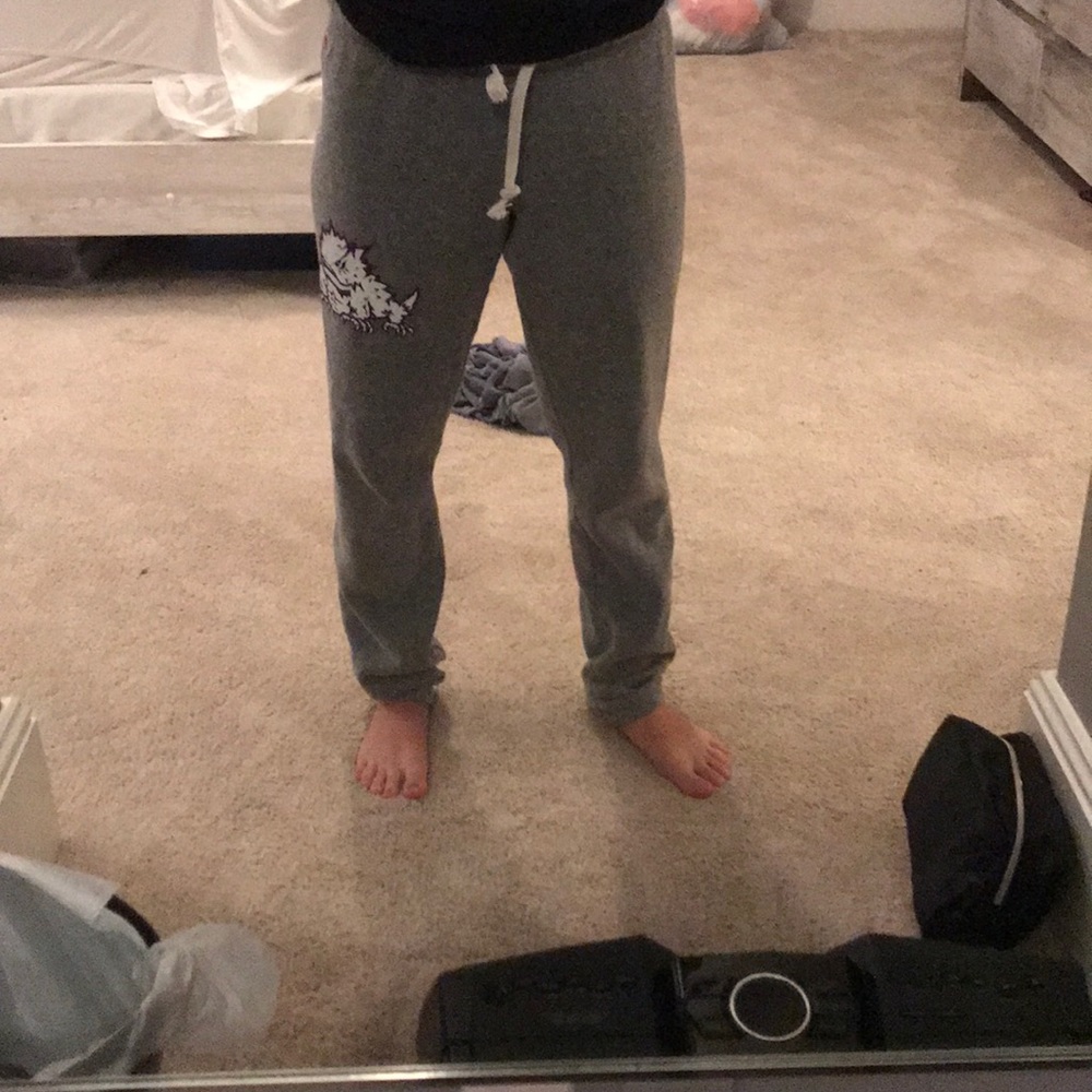 Grey TCU sweatpants